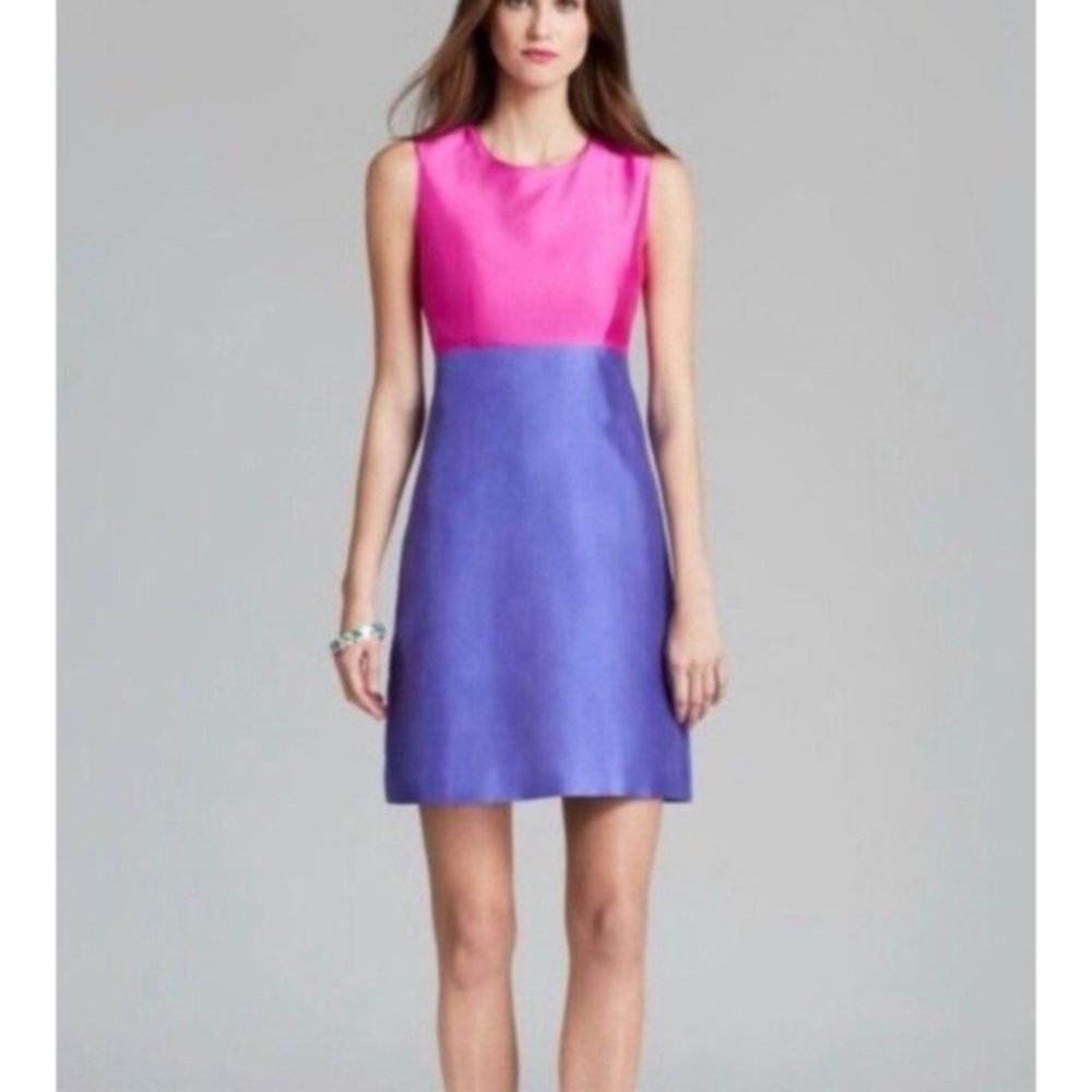 Kate Spade Blakely Dress 8 Pink Purple SILK Pockets Career Church